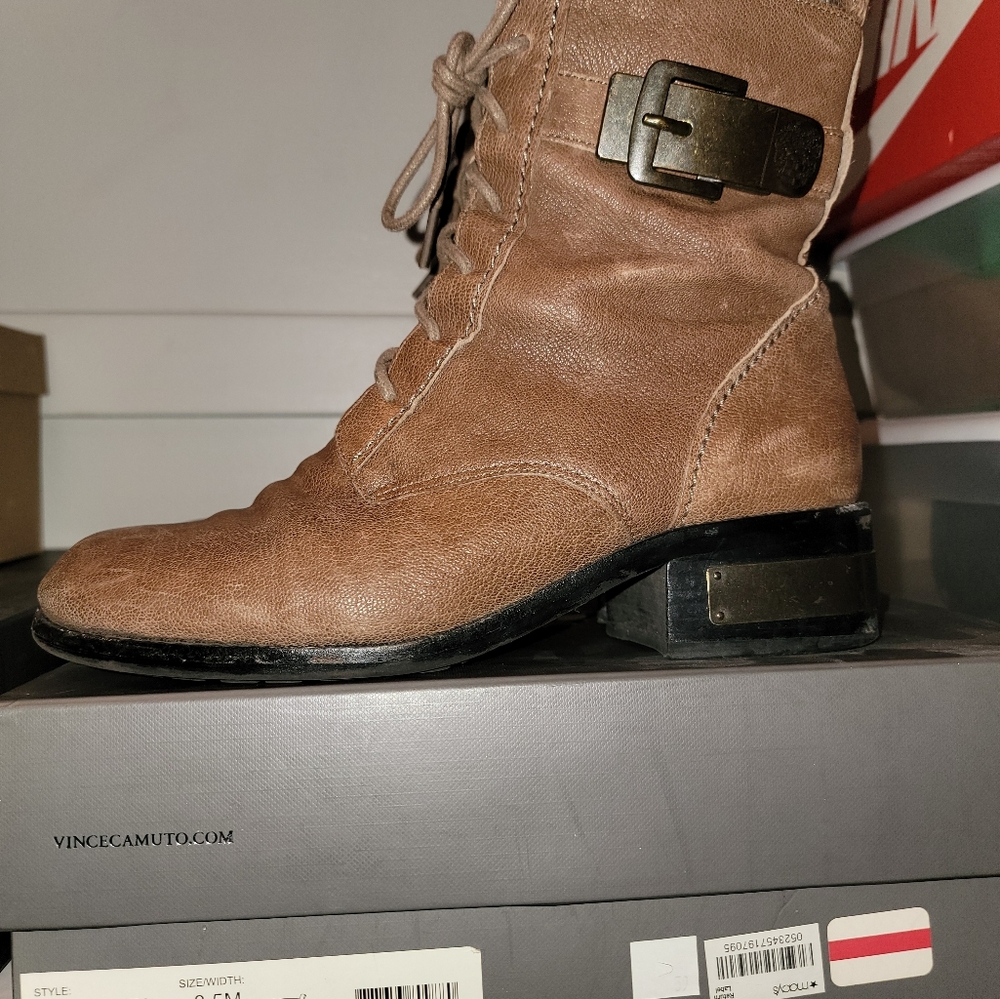 Leather boots
